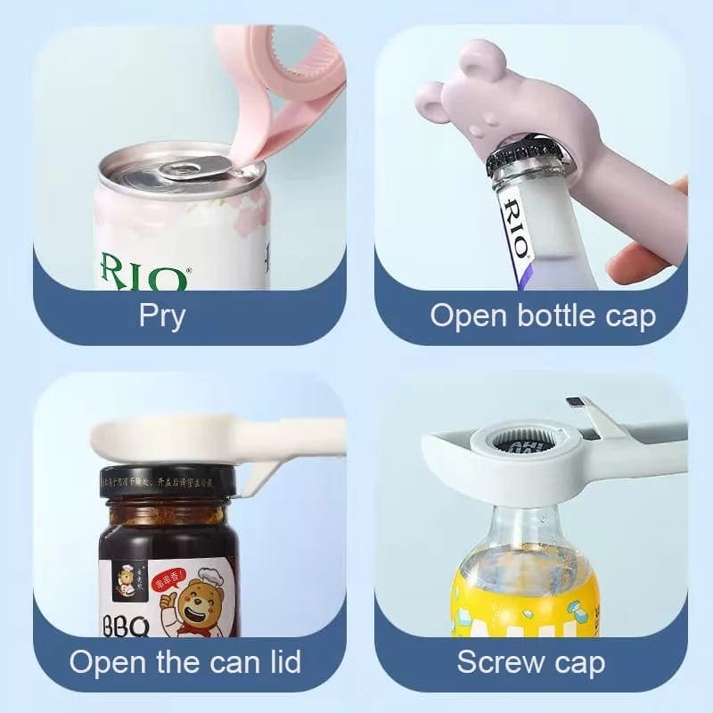Cute 4 in 1 Multifunction Lid Remover, Stainless Steel Bottle Opener, Baer Unscrew Can opener, Jars Opener, Fridge Manual Lid Remover, Multifunctional Bottle Opener, 4 in 1 Lid Seal Remover, Water Bottle Opener for Women Cute 4 in 1 Multifunction Lid Remover, Stainless Steel Bottle Opener, Baer Unscrew Can opener, Jars Opener, Fridge Manual Lid Remover, Multifunctional Bottle Opener, 4 in 1 Lid Seal Remover, Water Bottle Opener for Women